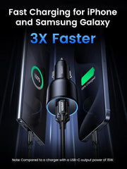 UGREEN 130W USB-C Car Charger PD 100W 30W Type-C Car Charging Adapter iPhone 15 Pro Max iPad MacBook Fast Charging 90413 Ugreen