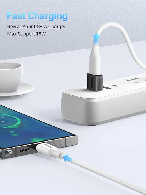 UGREEN 10Gbps USB to USB-C Adapter 3 Pack – Type-C Female to USB-A Male Fast Charge & Sync Converter (45299) TeckPot