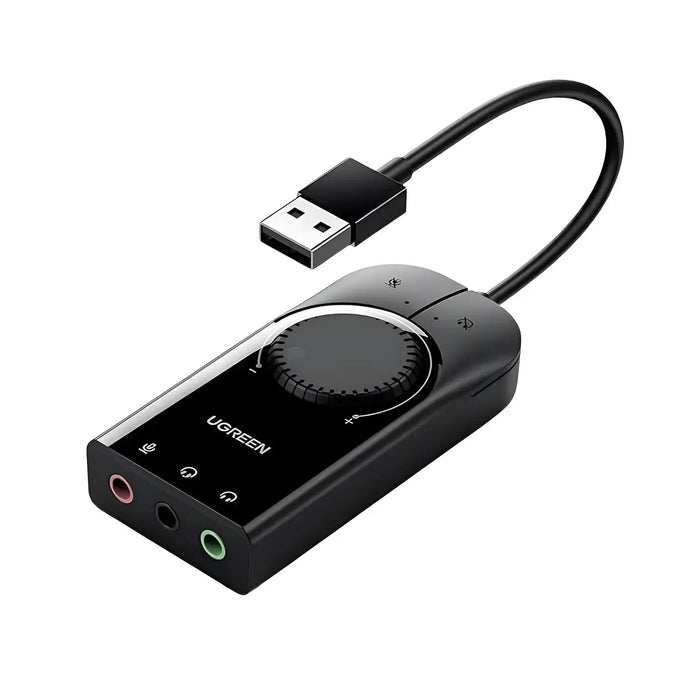 UGREEN USB Audio Adapter External Sound Card 3.5mm Headphone Microphone Jack USB to 3.5mm Converter PC Laptop PS4 PS5 40964 Ugreen