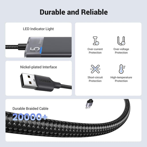 UGREEN 15548 4-port USB 3.2 hub, 5Gbps, durable and reliable