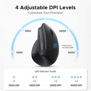 UGREEN MS71P 65042 tri-mode vertical mouse four adjustable DPI levels
