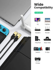 UGREEN Cat7 Ethernet Cable 1M F/FTP 10Gbps 600MHz STP LAN Modem Router PC Mac PS4 PS3 Xbox 360 Laptop Shielded (11268) Ugreen