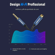 UGREEN 1M 3.5mm Male to Female Audio Extension Cable Aluminum Case Braided Microphone Support Headphone Jack 40673 Ugreen