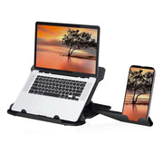 Portronics My Buddy Hexa 22 Adjustable Tabletop Laptop Stand With Mobile Holder-Black(Open Box/Renewed) Portronics