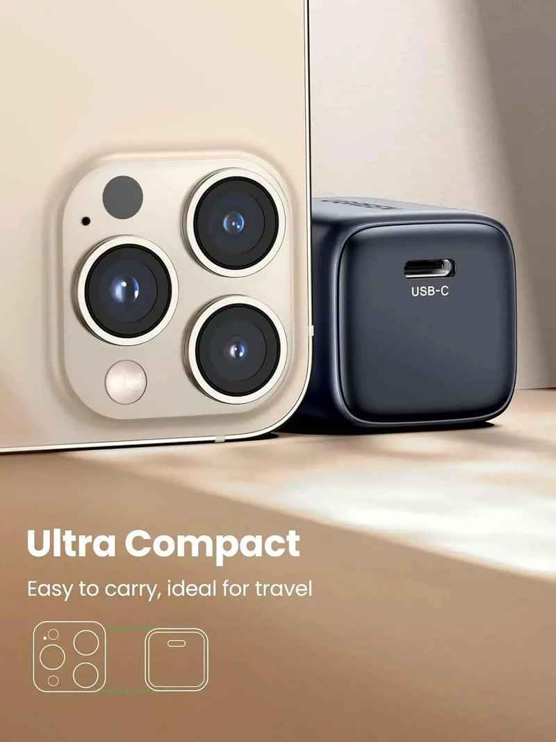 UGREEN Nexode 30W Mini GaN USB-C Charger Compact Fast Wall Charger Power Delivery Foldable iPhone 15 14 iPad Galaxy (90666) Ugreen
