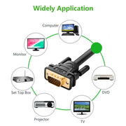 UGREEN 11631 3m VGA HD15 male to male cable wide application