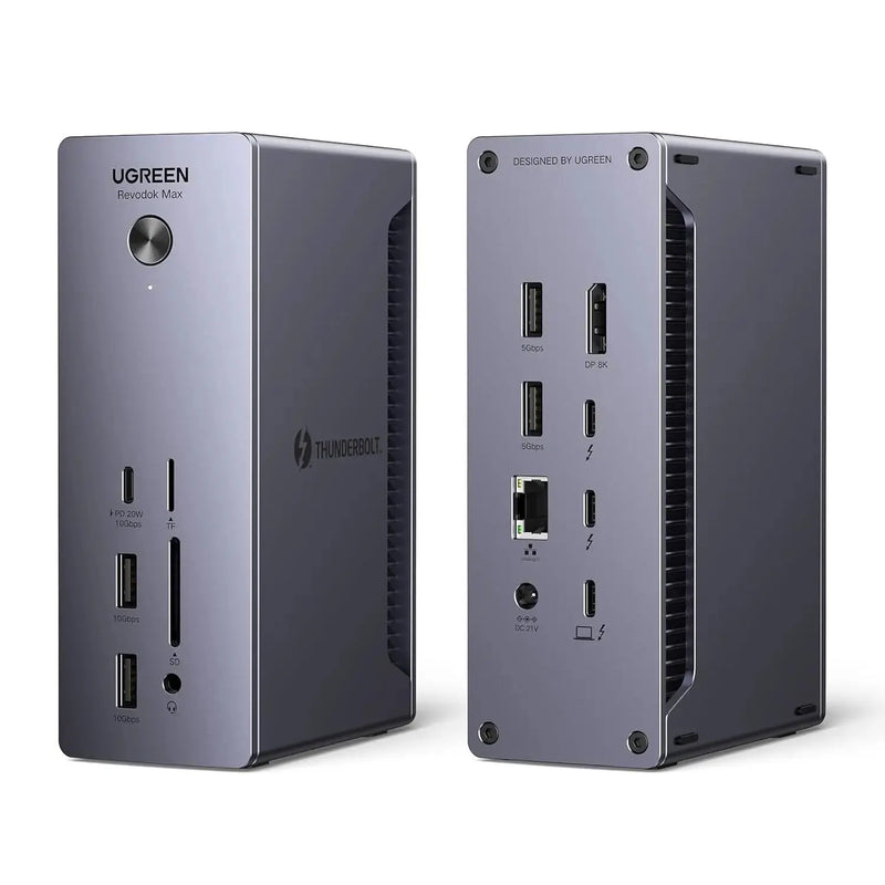 UGREEN Revodok Max 213 Thunderbolt 4 Dock 13-in-1 40Gbps Dual 4K 60Hz 8K 90W Charging 2.5GbE SD/TF MacBook Windows (25054) Ugreen