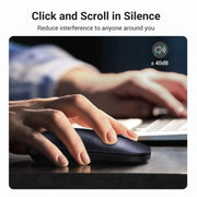 UGREEN 2.4G Silent Wireless Optical Mouse USB Receiver 4000 DPI PC Laptop Computer Chromebook MacBook Black Ergonomic (90372) Ugreen