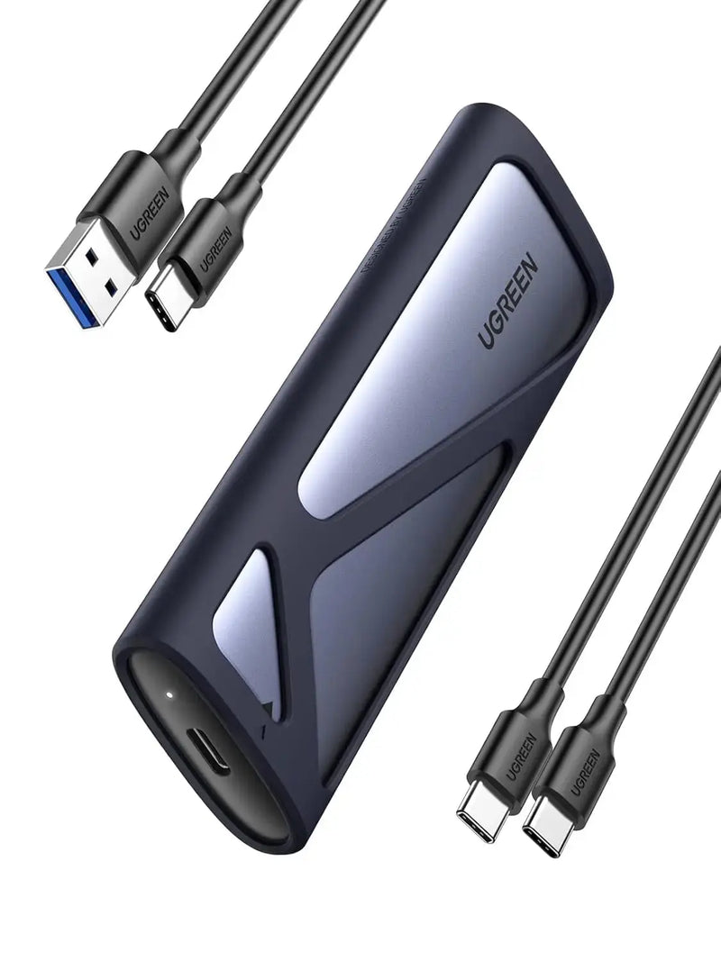 UGREEN M.2 NVMe SATA SSD Enclosure USB-C 3.2 Gen2 10Gbps Thunderbolt 3 Tool-Free External Case 2280 2260 2242 2230 (90264) Ugreen