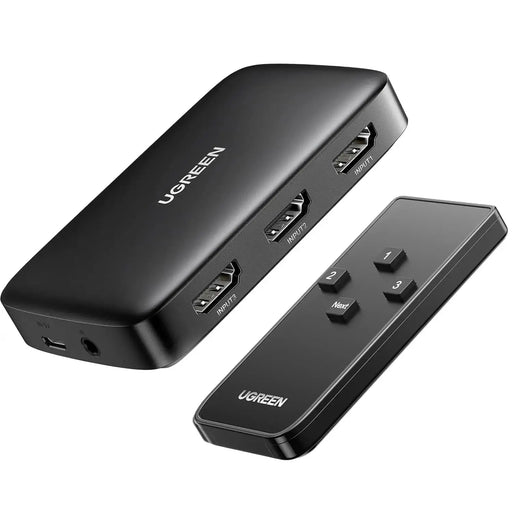 UGREEN 3 In 1 Out HDMI Switch Splitter IR Remote 4K@30Hz 3D 1080P Nintendo Switch PS4 Xbox One Apple TV Fire Stick Blu-Ray 80125 Ugreen