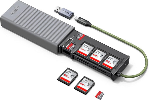 UGREEN 55899 USB-C/USB-A 3-slot card reader with 11-card case 