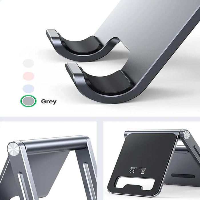 UGREEN Height Adjustable Tabletop Cell Phone Stand Holder Aluminum Case Desk Phone Mount Mobile Device Support (80708)
