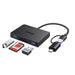 UGREEN 4-in-1 Memory Card Reader USB C USB 3.0 Dual Connector OTG Adapter 170MB/s SD Micro SD iPhone 16 MacBook iPad (45167) Ugreen
