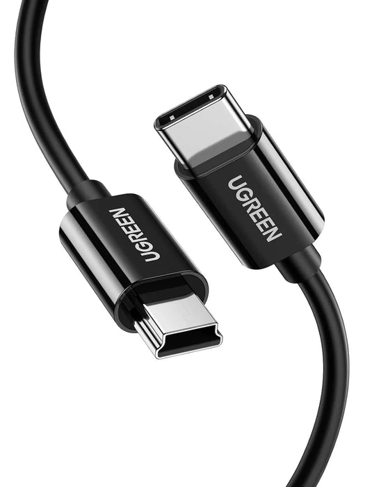 UGREEN USB C to Mini USB Cable 1M Male to Male Digital Camera MP3 Player Mini B USB Device Connector Type-C Cable (50445)