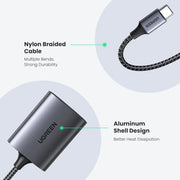 UGREEN USB-C SD Card Reader 2-in-1 5Gbps Micro SD TF Adapter OTG Camera MacBook iPad Pro Galaxy Android (80888) Ugreen