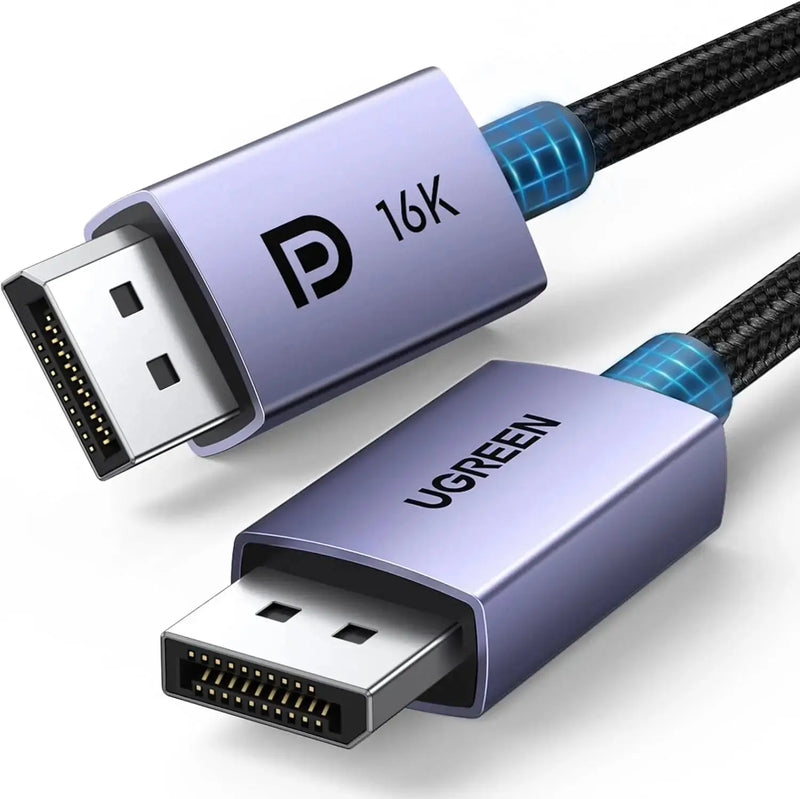UGREEN DisplayPort Cable 2.1 1M 3.3ft VESA Certified DP2.0 40Gbps 16K 30Hz 8K 240Hz 4K HDR HDCP FreeSync G-Sync (15383) Ugreen