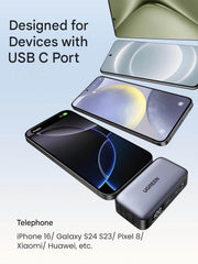 UGREEN PB503 35338 5000mAh 22.5W mini power bank with built-in USB-C designed for devices with a USB-C port
