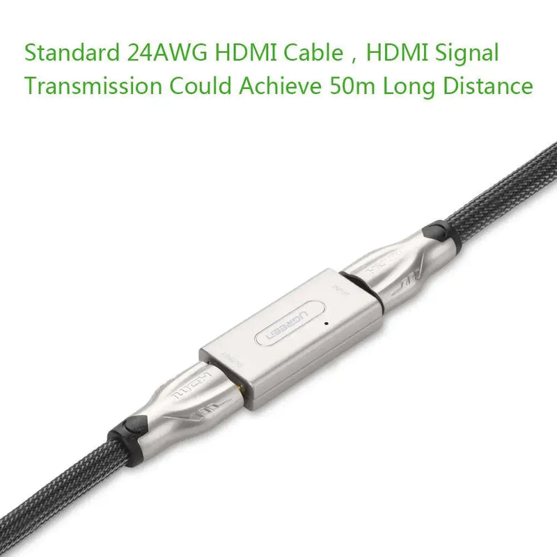 UGREEN HDMI Extender Active Repeater Booster Video Audio 1080P 50M Range Zinc Alloy Case Signal Amplifier Cable (40265) Ugreen