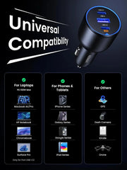 UGREEN 130W USB-C Car Charger PD 100W 30W Type-C Car Charging Adapter iPhone 15 Pro Max iPad MacBook Fast Charging 90413 Ugreen