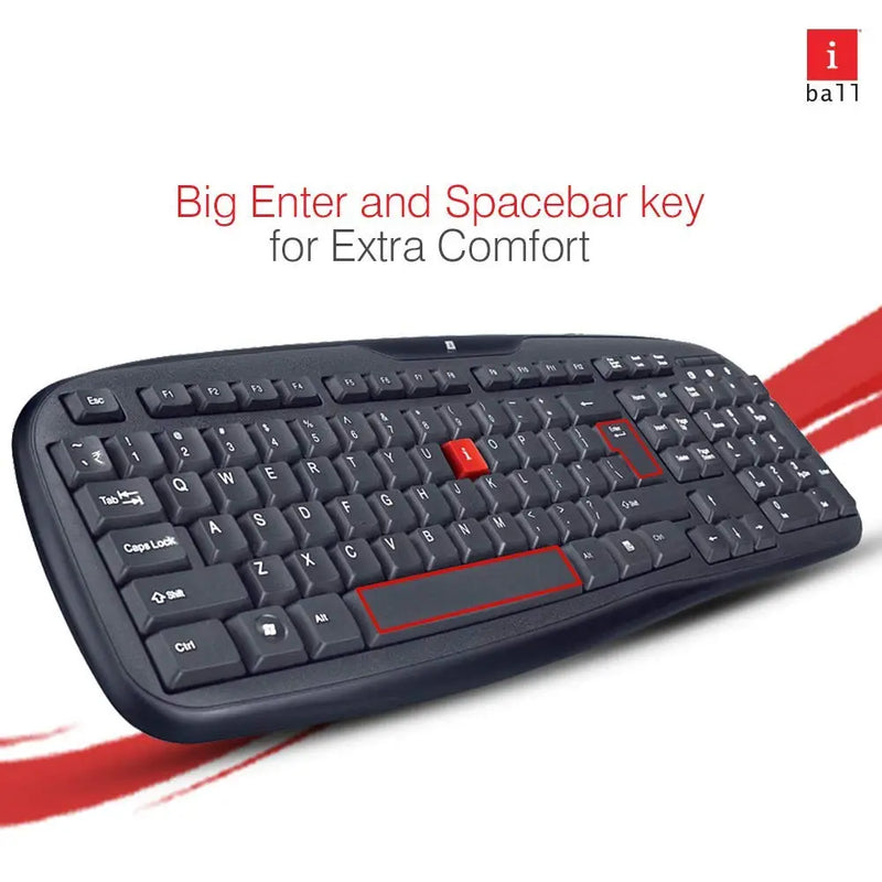 iBall Winner V2.0 Wired USB Desktop Keyboard - Black(Open Box) iBall