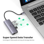 UGREEN USB-C Hub 4-in-1 3x USB 3.0 Gigabit Ethernet MacBook Windows Compatible Type-C Adapter Network LAN Port Hub (60718) Ugreen