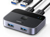 UGREEN USB Switch 2PC USB 3.0 2 in 2 Out Switch 2 USB A to A Cable Keyboard Mouse Printer Hard Drive USB Camera (35313) Ugreen