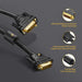 UGREEN 5M DVI-D 24+1 Dual Link Male to Male Digital Video Cable Gold Plated Ferrite Core 2560x1600 Gaming DVD Laptop HDTV 11608 Ugreen