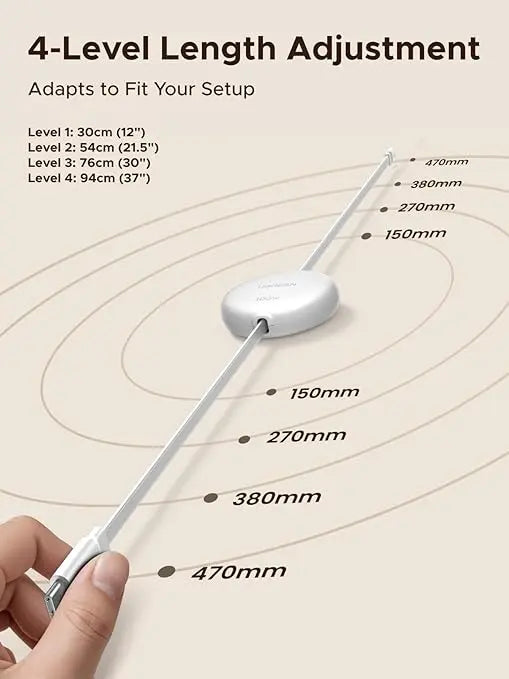 UGREEN Nexode 1m 100W Retractable USB-C to USB-C PD Fast Charging Cable | Adjustable Length Cable with Power Delivery & Data Sync for Phones, Laptops & Tablets( 95673 ) TeckPot
