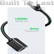 UGREEN Cat6 Ethernet Extension Cable 3M F/UTP RJ45 Male to Female 1000Mbps Gigabit Router PS5 Xbox Smart TV PC (11282) Ugreen