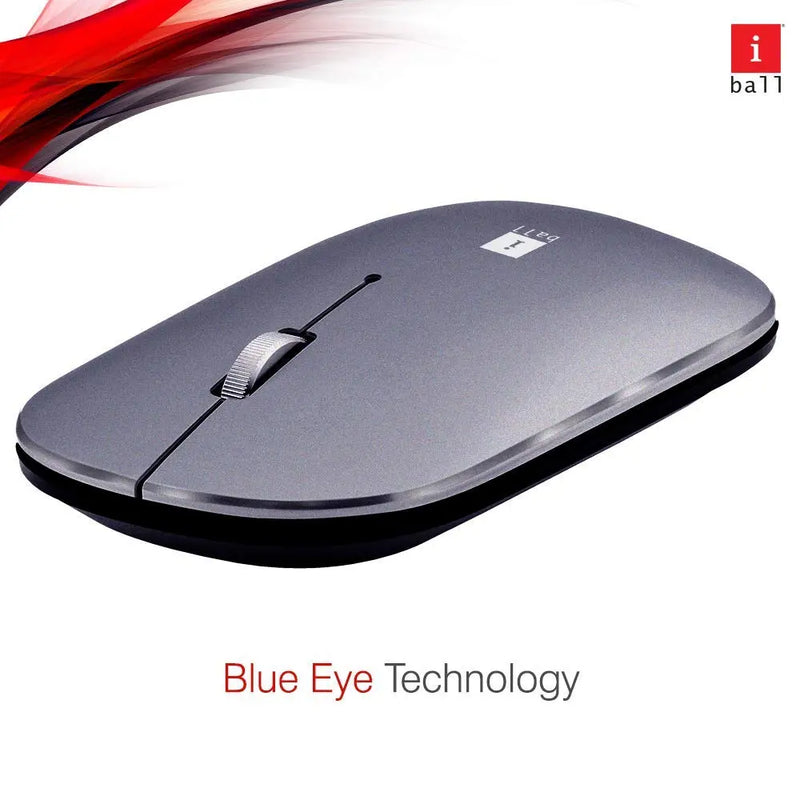 iBall G1000 Silent Button Metal Premium Wireless USB Mouse For PC/Mac/Laptop-Silver(Open Box) iBall