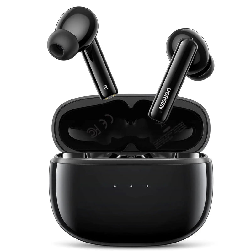 UGREEN HiTune T3 ANC Wireless Earbuds Bluetooth 5.2 Active Noise Cancelling Transparency Mode Deep Bass 24H Playtime USB-C Black 90401 Ugreen