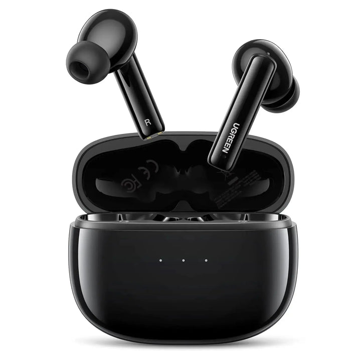 UGREEN HiTune T3 ANC Wireless Earbuds Bluetooth 5.2 Active Noise Cancelling Transparency Mode Deep Bass 24H Playtime USB-C Black 90401 Ugreen