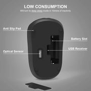 ZINQ Technologies 818W 2.4Ghz Wireless USB Mouse 1600DPI For Laptop & Desktop-Black(Open Box) ZINQ Technologies