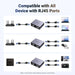 UGREEN 1 in 2 Out Ethernet Splitter 1000Mbps Aluminum Gigabit Network LAN Adapter USB C Charging Cat8 Cat7 Cat6 RJ45 (45311) Ugreen
