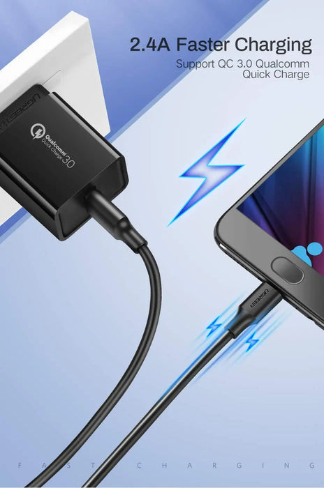 UGREEN 2M USB-A to Micro USB Cable USB 2.0 Data Sync Charging Cord Nickel Plated Android PS4 Controller Camera 60138