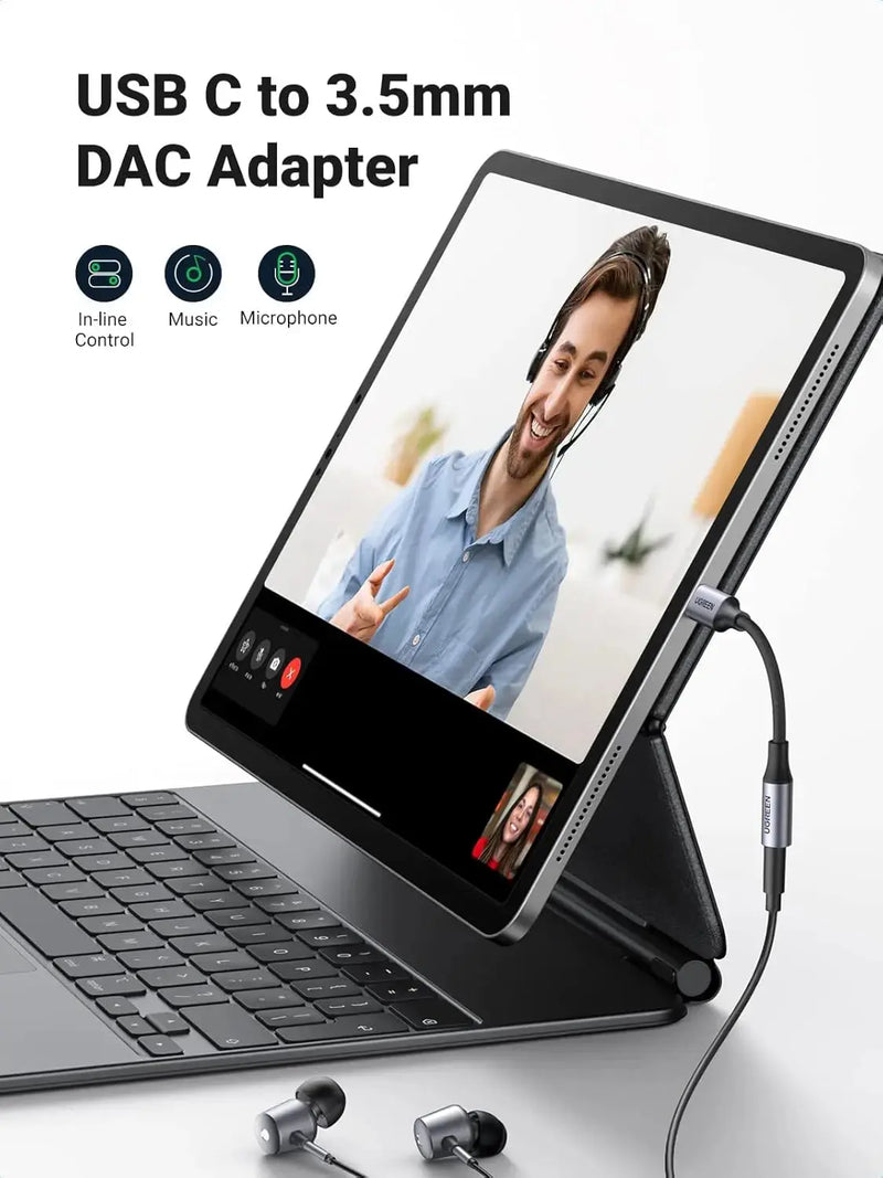UGREEN USB C to 3.5mm Headphone Jack Adapter Type-C Male Female Audio Dongle iPhone 15 Samsung Galaxy Google Pixel (80154) Ugreen