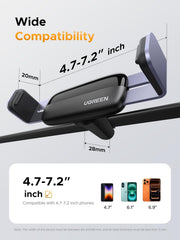 UGREEN LP120 10422 spring air vent phone holder wide compatibility, 4.7 to 7.2-inch
