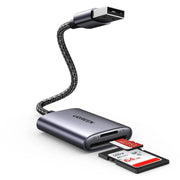UGREEN USB 3.0 Card Reader 2-in-1 SD TF Micro SD SDHC SDXC MMC Aluminum Case Memory Card Reader PC Laptop 80887 Ugreen