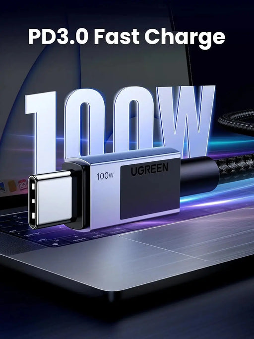 UGREEN USB C to USB C Charger Cable 2M 100W Fast Charge Phone Laptop MacBook Pro Air iPad iPhone 16 Pro Galaxy S24 (45064) Ugreen