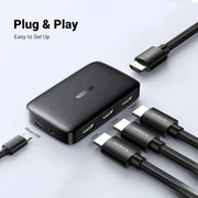 UGREEN 3 In 1 Out HDMI Switch Splitter IR Remote 4K@30Hz 3D 1080P Nintendo Switch PS4 Xbox One Apple TV Fire Stick Blu-Ray 80125 Ugreen