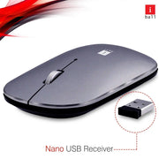 iBall G1000 Silent Button Metal Premium Wireless USB Mouse For PC/Mac/Laptop-Silver(Open Box) iBall