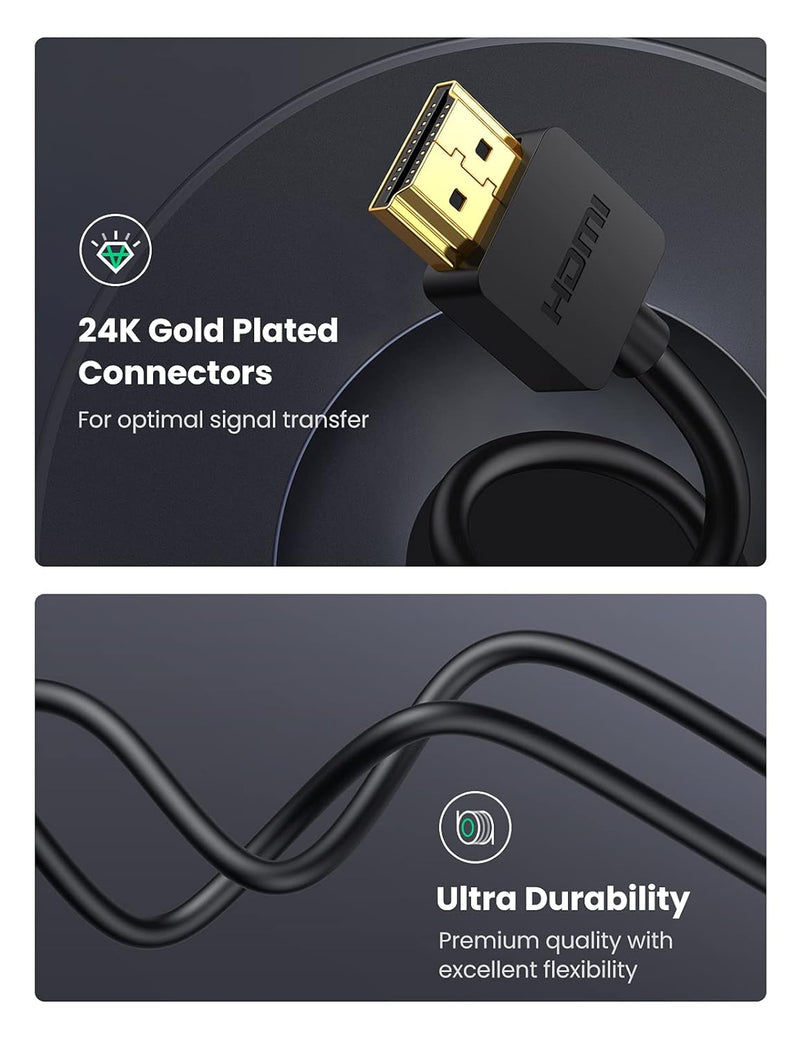 UGREEN 30148 1m micro HDMI to HDMI cable, 4K60, 24K gold-plated connectors
