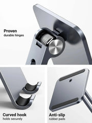 UGREEN Height Adjustable Aluminum Portable Mobile Tablet Stand iPad Pro 12.9 9.7 10.5 Air Mini iPhone 12 Switch (40393) Ugreen