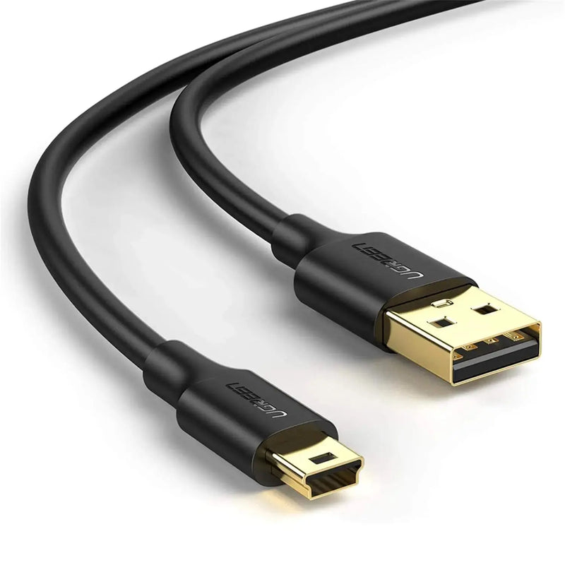 UGREEN 0.25M USB 2.0 A Male to Mini B 5-Pin Cable, Fast Data Transfer & Charging Cord Compatible with Cameras, MP3 Players, GPS, External Hard Drives – Black (10353) Ugreen