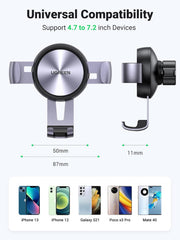 UGREEN LP130 50564 gravity auto-lock air vent phone holder universal compatibility