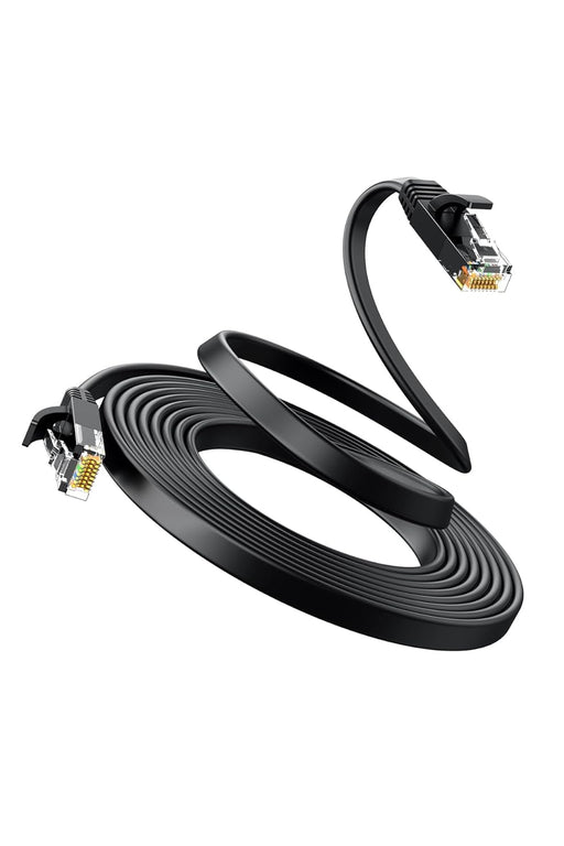 UGREEN 50177 8m flat Cat 6 U/UTP LAN cable, black, 