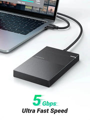 UGREEN 2.5 Inch External Hard Drive Enclosure 5Gbps USB 3.0 UASP Tool-Free 1.6FT Cable 7mm 9.5mm SATA SSD HDD (30719) Ugreen