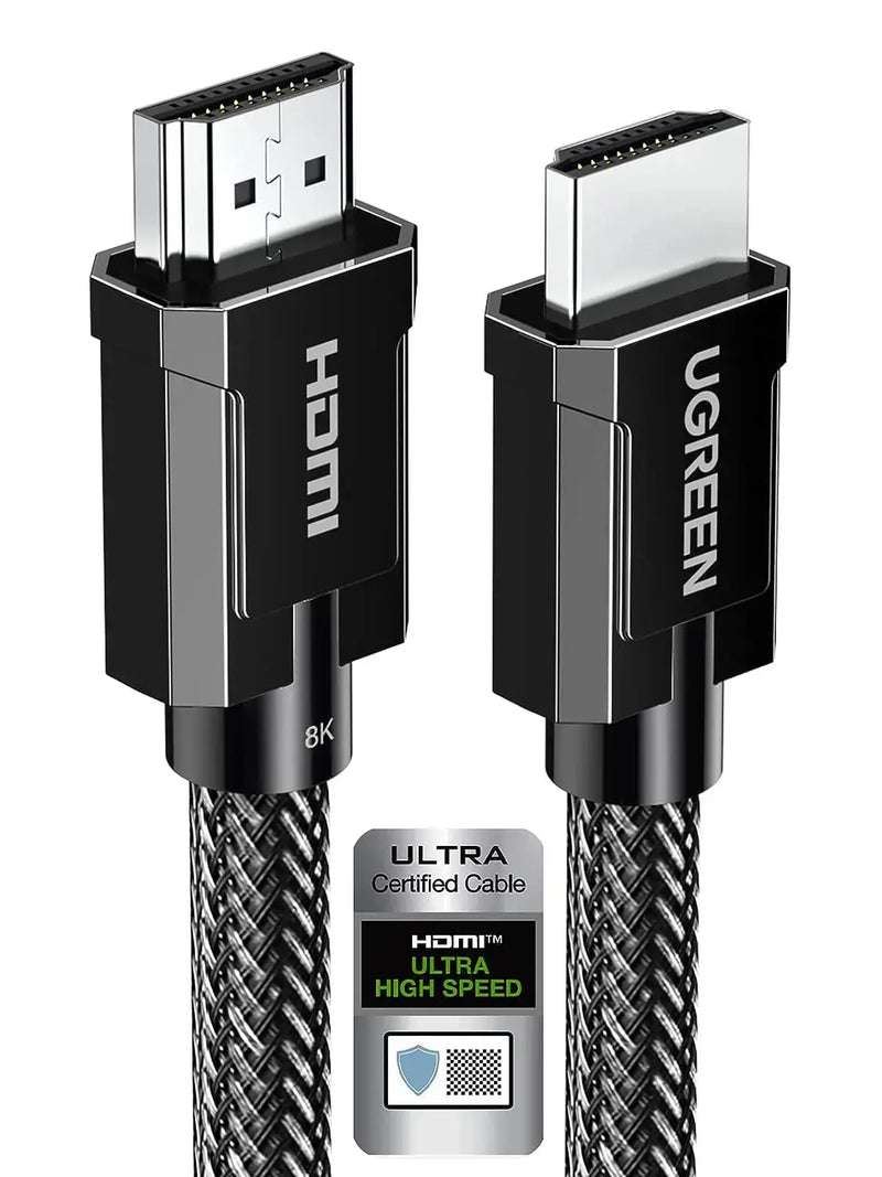 UGREEN HDMI 2.1 Cable 1M 8K@60Hz 48Gbps Ultra HD Dynamic HDR Dolby Vision eARC Nylon Braided PS5 Xbox Nintendo (70319) Ugreen