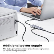 UGREEN 4-Port USB 3.0 Hub 5V Micro USB Power MacBook Mac Pro Mini iMac Surface XPS IdeaPad MateBook USB Flash Drive (50985) Ugreen