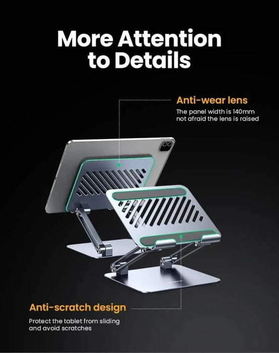 UGREEN Foldable Adjustable Aluminum Laptop Stand Portable Ergonomic Notebook Riser MacBook Dell HP Lenovo ASUS 15.6" (40291)
